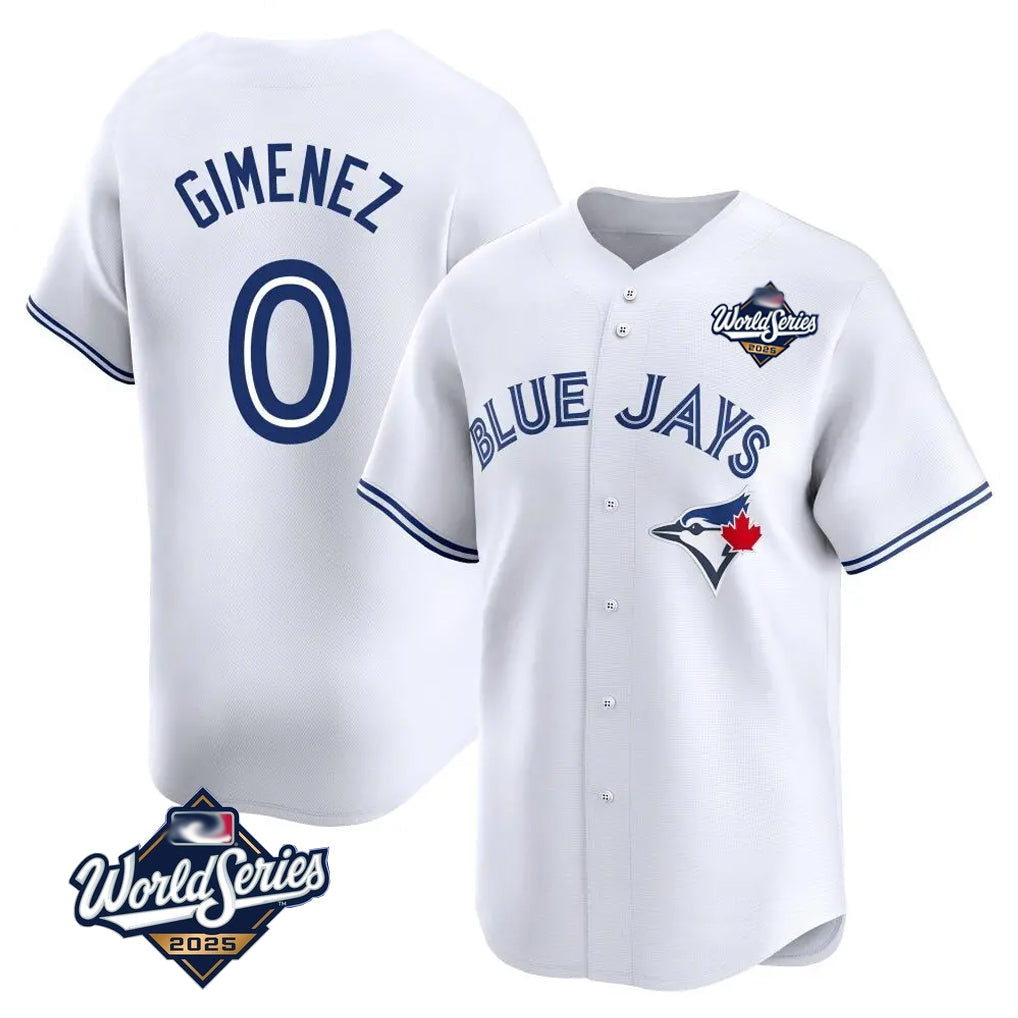 Kdoa T.Blue Jays #0 Andres Gimenez Player White 2025 World Series Limited Stitched Jerseys