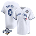 Kdoa T.Blue Jays #0 Andres Gimenez Player White 2025 World Series Limited Stitched Jerseys