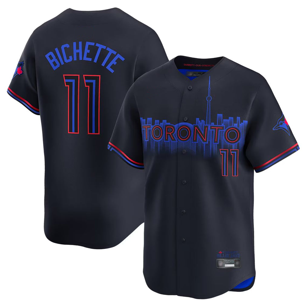 Kdoa T.Blue Jays #11 Bo Bichette Player Black City Connect Limited Home Stitched Jerseys