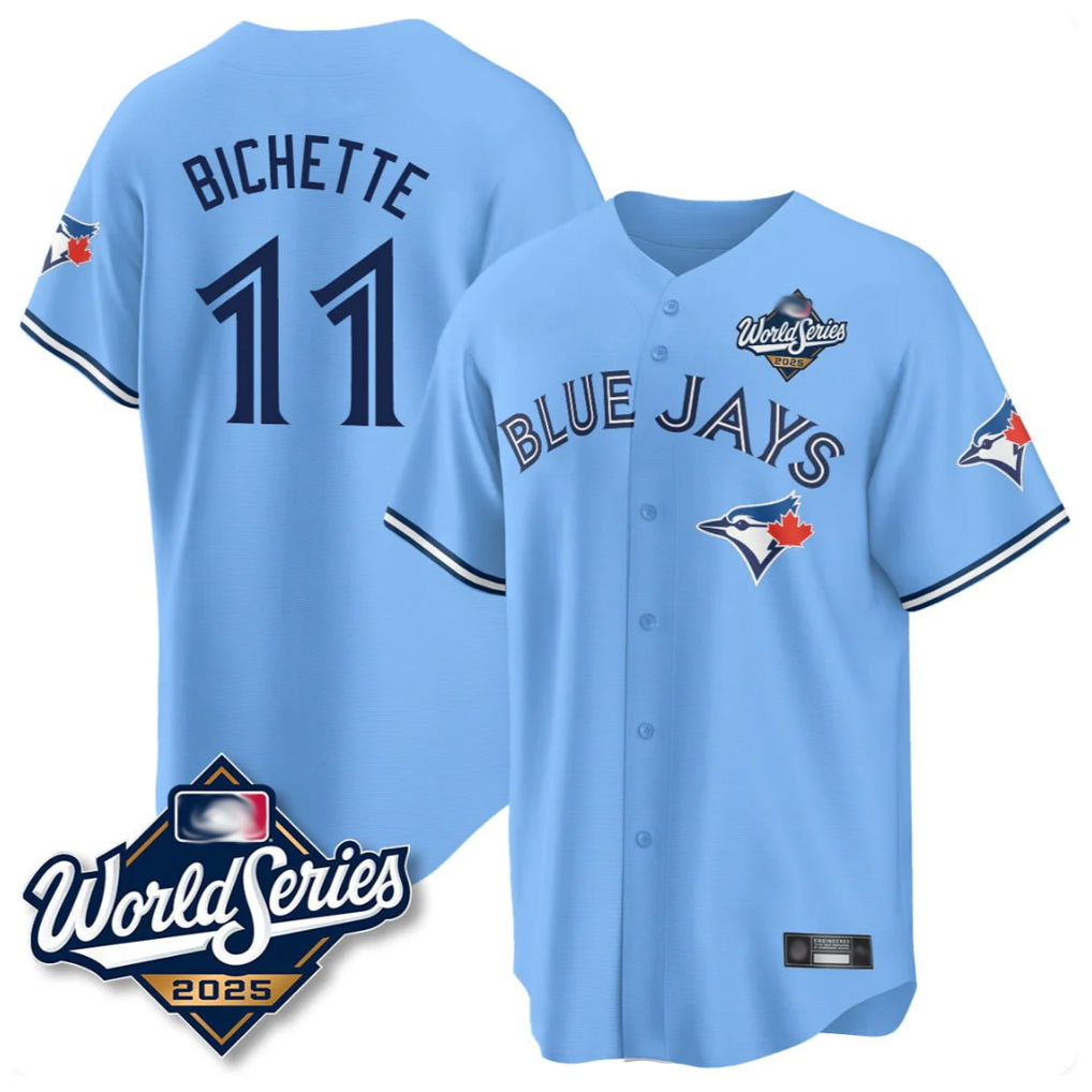 Kdoa T.Blue Jays #11 Bo Bichette Player Blue 2025 World Series Game Stitched Jerseys