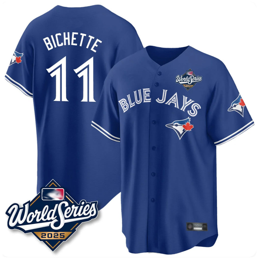 Kdoa T.Blue Jays #11 Bo Bichette Player Royal 2025 World Series Limited Home Stitched Jerseys