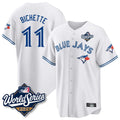 Kdoa T.Blue Jays #11 Bo Bichette Player White 2025 World Series Game Stitched Jerseys