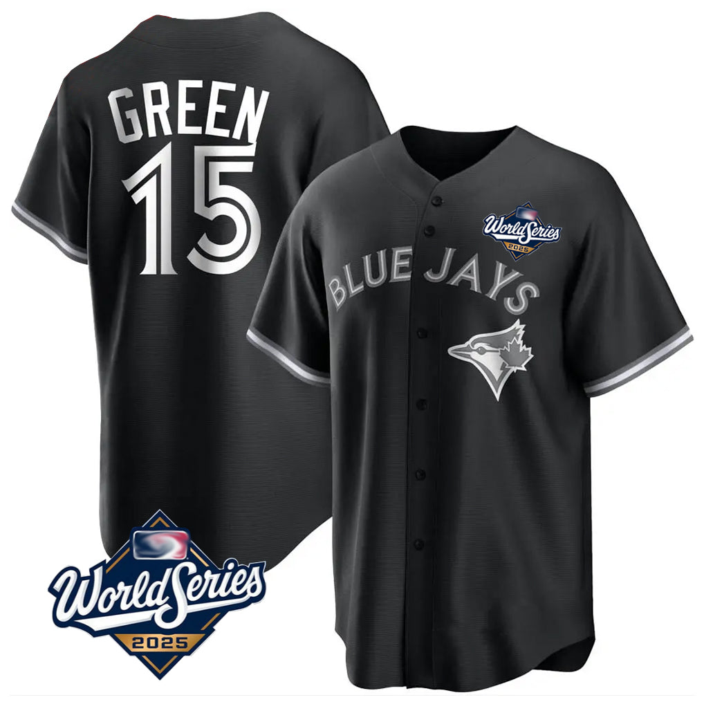 Kdoa T.Blue Jays #15 Chad Green Player Black 2025 World Series City Connect Limited Stitched Jerseys