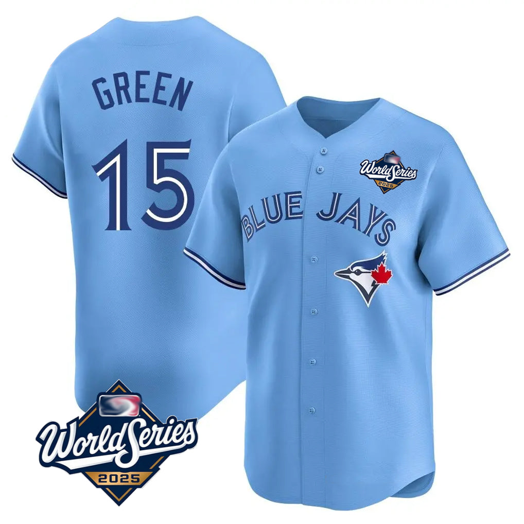 Kdoa T.Blue Jays #15 Chad Green Player Blue 2025 World Series Game Stitched Jerseys