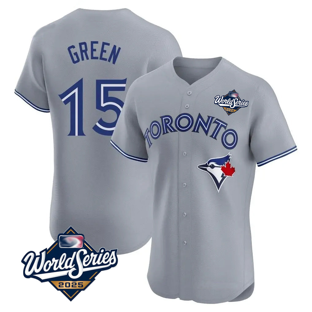 Kdoa T.Blue Jays #15 Chad Green Player Gray 2025 World Series Elite Limited Stitched Jerseys