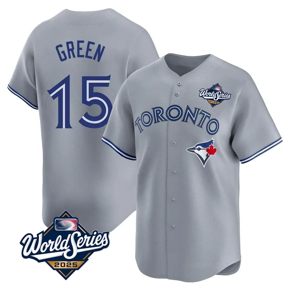 Kdoa T.Blue Jays #15 Chad Green Player Gray 2025 World Series Home Limited Stitched Jerseys