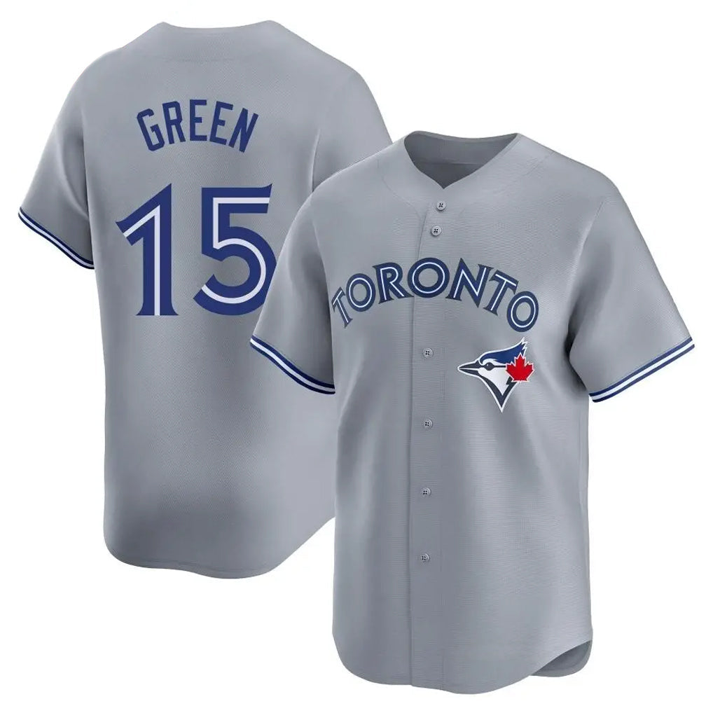 Kdoa T.Blue Jays #15 Chad Green Player Gray Home Game Stitched Jerseys