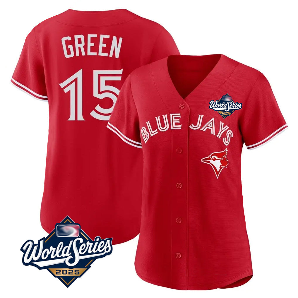 Kdoa T.Blue Jays #15 Chad Green Player Red 2025 World Series Limited Stitched Jerseys