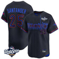 Kdoa T.Blue Jays #25 Anthony Santander Player Black&Blue 2025 World Series City Connect Limited Stitched Jerseys