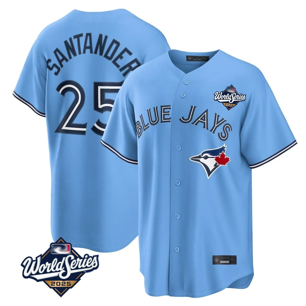 Kdoa T.Blue Jays #25 Anthony Santander Player Blue 2025 World Series Home Limited Stitched Jerseys