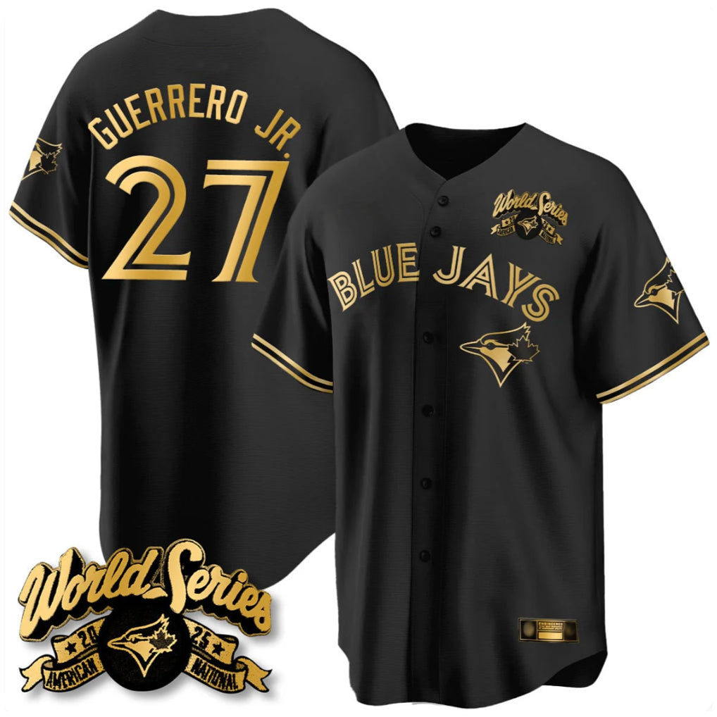 Kdoa T.Blue Jays #27 Vladimir Guerrero Jr Player Black 2025 American League All Stitched Jerseys