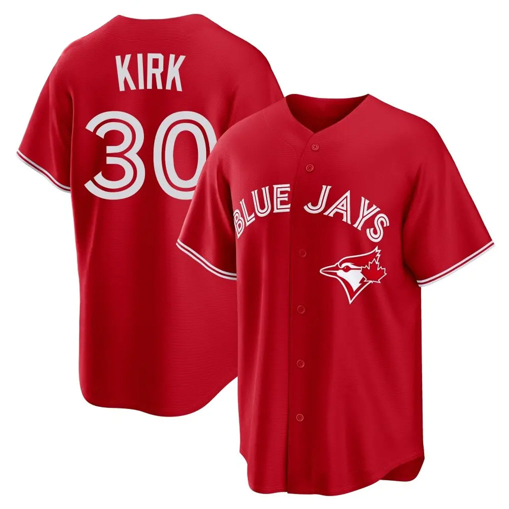 Kdoa T.Blue Jays #30 Alejandro Kirk Player Red Home Game Stitched Jerseys