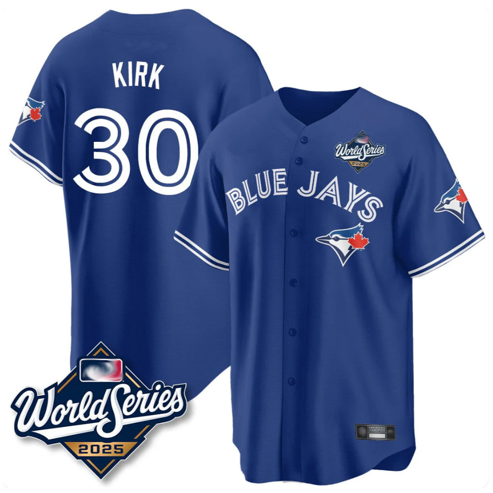 Kdoa T.Blue Jays #30 Alejandro Kirk Player Royal 2025 World Series Limited Stitched Jerseys