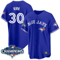 Kdoa T.Blue Jays #30 Alejandro Kirk Player Royal AL East Division All Stitched Jerseys