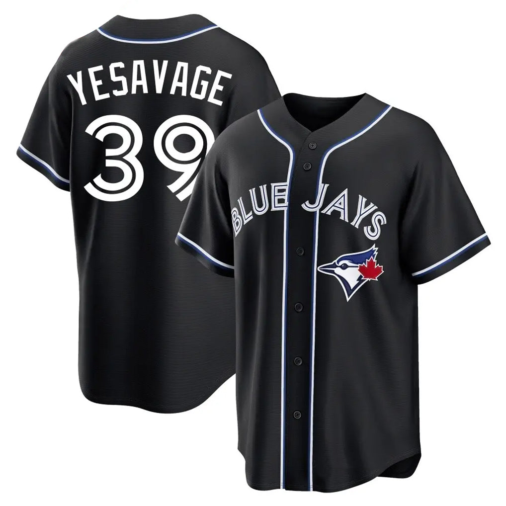 Kdoa T.Blue Jays #39 Trey Yesavage Player Black Home Game Stitched Jerseys