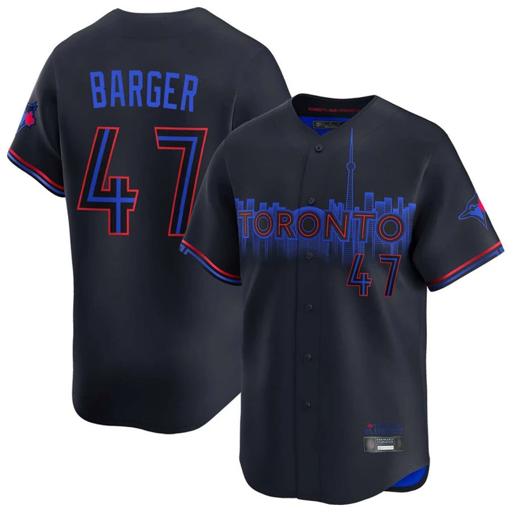 Kdoa T.Blue Jays #47 Addison Barger Player Black&Blue City Connect Limited Stitched Jerseys