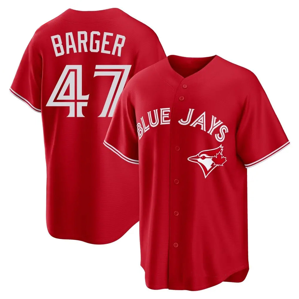 Kdoa T.Blue Jays #47 Addison Barger Player Red Home Limited Game Stitched Jerseys