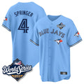 Kdoa T.Blue Jays #4 George Springer Player Blue 2025 World Series Limited Stitched Jerseys