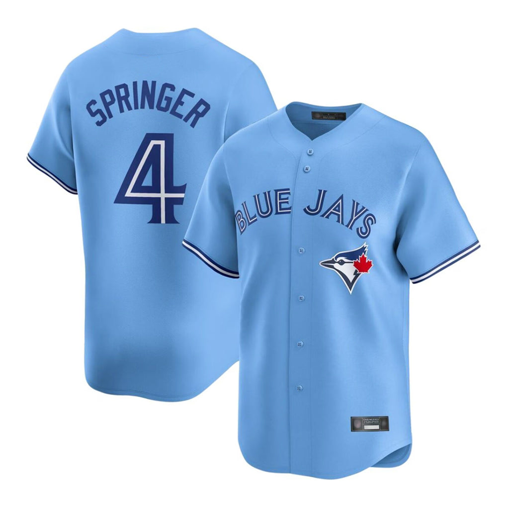 Kdoa T.Blue Jays #4 George Springer Player Blue Home Game Stitched Jerseys