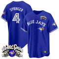 Kdoa T.Blue Jays #4 George Springer Player Royal 2025 American League All Stitched Jersey