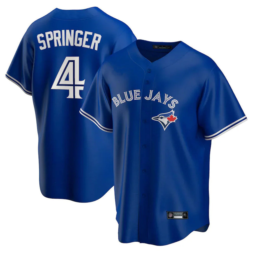 Kdoa T.Blue Jays #4 George Springer Player Royal Game Stitched Jerseys
