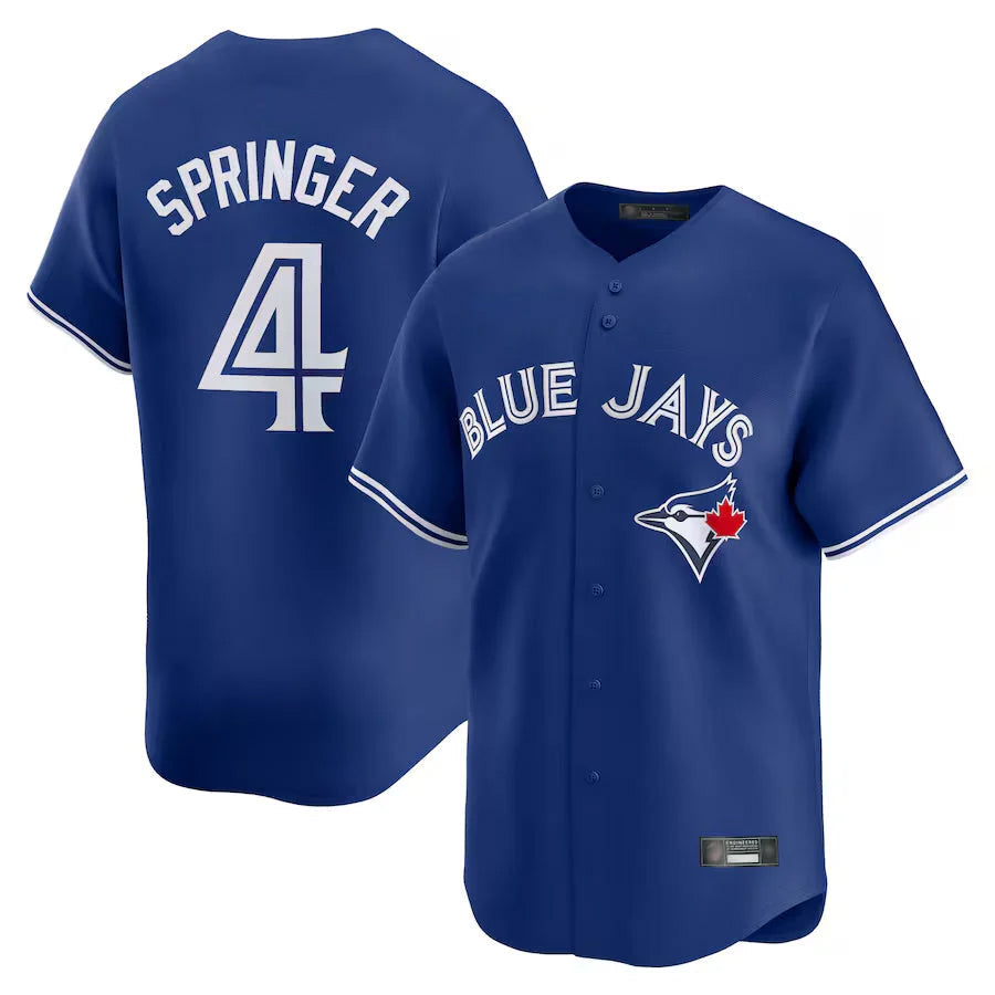 Kdoa T.Blue Jays #4 George Springer Player Royal Home Limited Stitched Jerseys