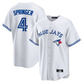 Kdoa T.Blue Jays #4 George Springer Player White Home Game Stitched Jerseys
