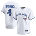 Kdoa T.Blue Jays #4 George Springer Player White Home Limited Stitched Jerseys