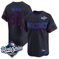 Kdoa T.Blue Jays #57 Shane Bieber Player Black 2025 World Series City Connect All Stitched Jerseys