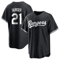 Kdoa T.Rangers #21 Jake Burger Player Black Home Limited Stitched Jerseys