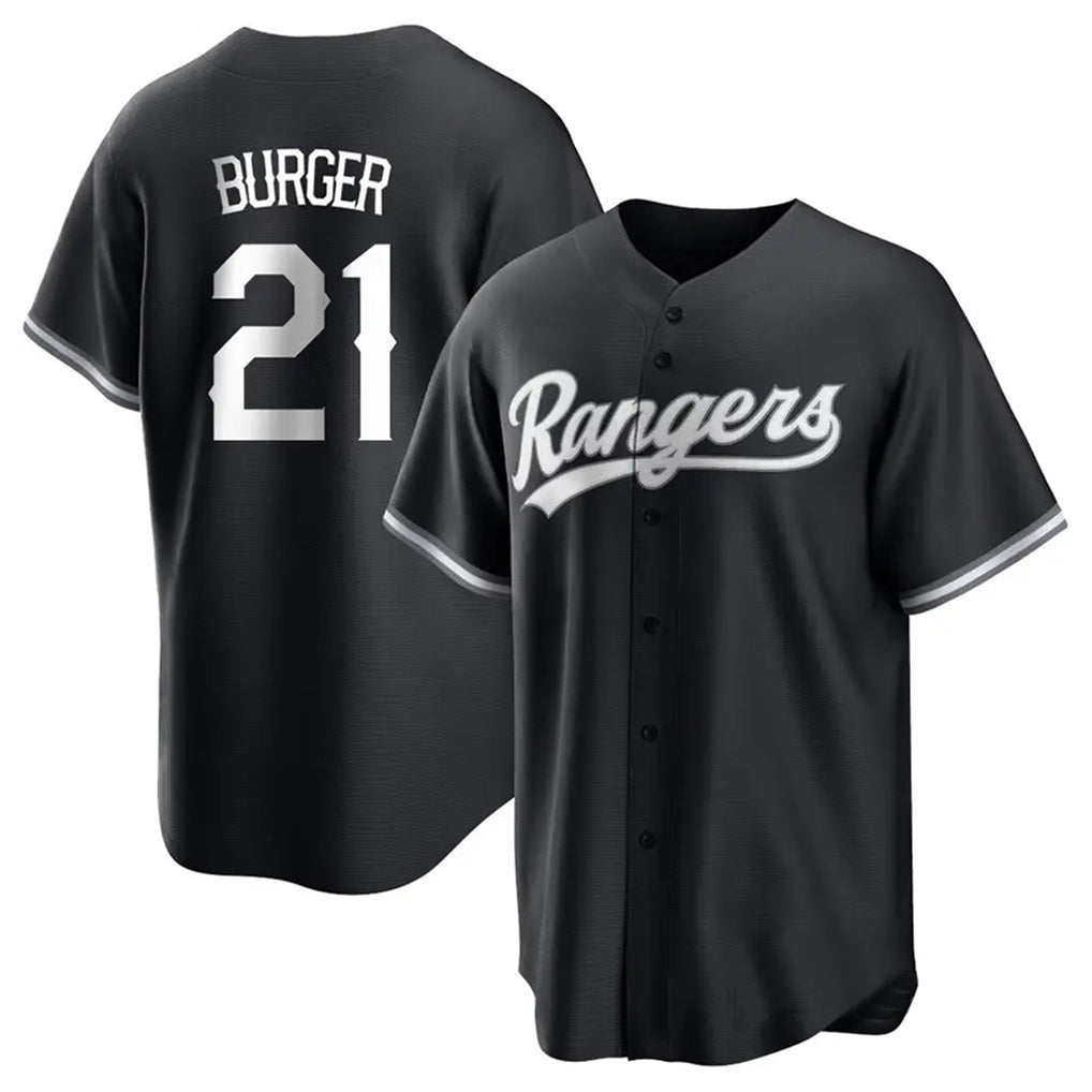Kdoa T.Rangers #21 Jake Burger Player Black Home Limited Stitched Jerseys