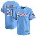 Kdoa T.Rangers #21 Jake Burger Player Light Blue Home Limited Stitched Jerseys