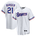 Kdoa T.Rangers #21 Jake Burger Player White Home Limited Stitched Jerseys