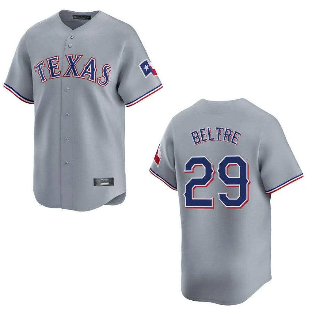 Kdoa T.Rangers #29 Adrian Beltre Player Gray Home Limited Stitched Jerseys