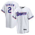 Kdoa T.Rangers #2 Marcus Semien Player White Replica Game Stitched Jerseys