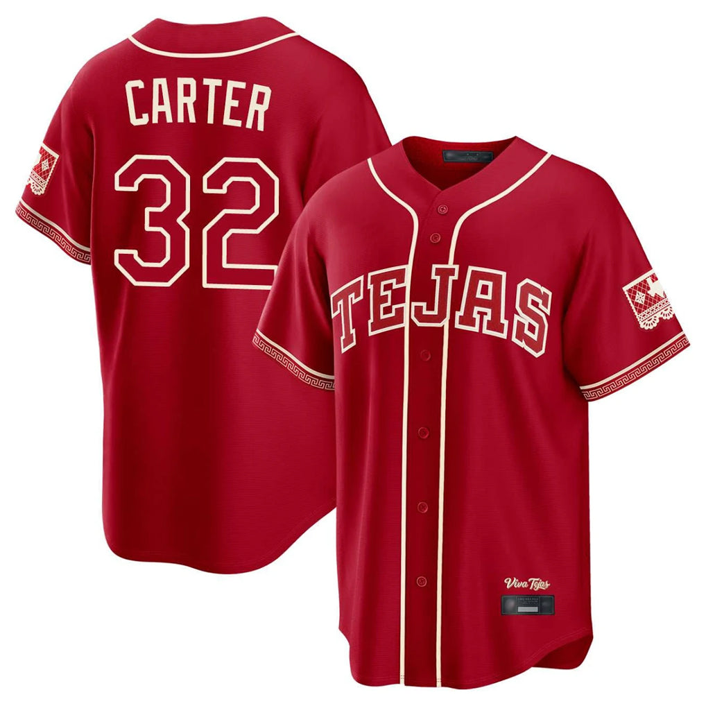 Kdoa T.Rangers #32 Evan Carter Player Red 2026 City Connect Stitched Jerseys