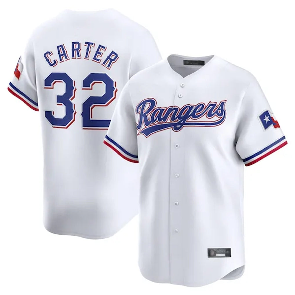 Kdoa T.Rangers #32 Evan Carter Player White Home Limited Stitched Jerseys