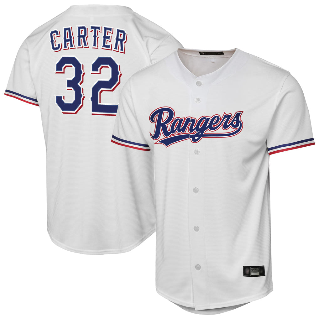 Kdoa T.Rangers #32 Evan Carter Player White Home Replica Stitched Jerseys