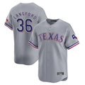 Kdoa T.Rangers #36 Wyatt Langford Player Gray Home Limited Stitched Jerseys