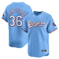 Kdoa T.Rangers #36 Wyatt Langford Player Light Blue Home Limited Stitched Jerseys