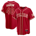 Kdoa T.Rangers #48 Jacob deGrom Player Red 2026 City Connect Limited Stitched Jerseys