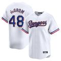 Kdoa T.Rangers #48 Jacob deGrom Player White Gold Collection Limited Edition Stitched Jerseys