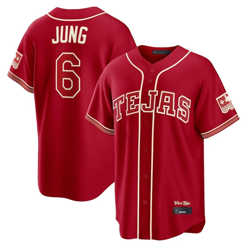 Kdoa T.Rangers #6 Josh Jung Player Red 2026 City Connect Limited Stitched Jerseys