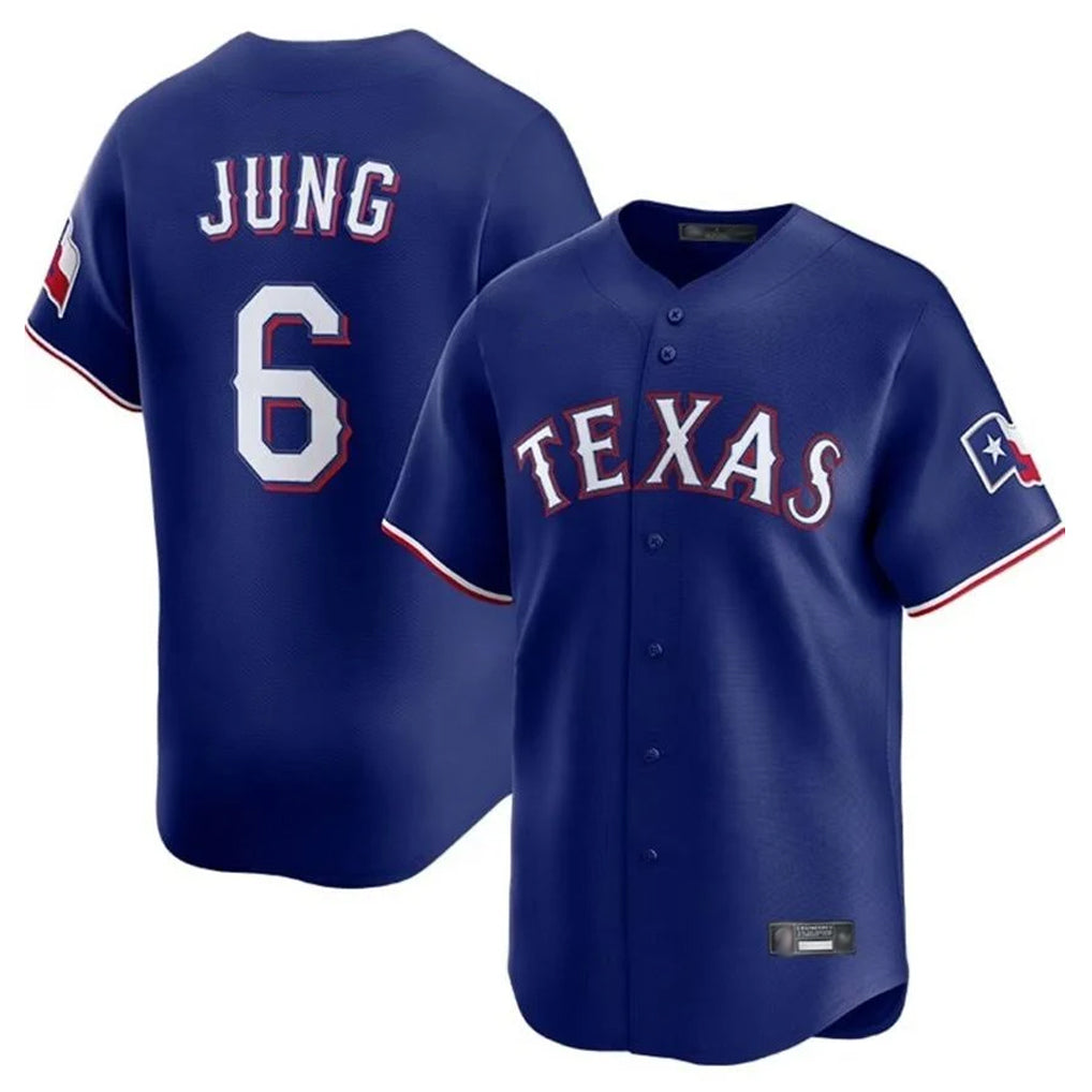 Kdoa T.Rangers #6 Josh Jung Player Royal Home Limited Stitched Jerseys