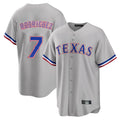 Kdoa T.Rangers #7 Ivan Rodriguez Player Gray Home Game Stitched Jerseys
