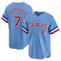 Kdoa T.Rangers #7 Ivan Rodriguez Player Light Blue Cooperstown Collection Limited Stitched Jerseys