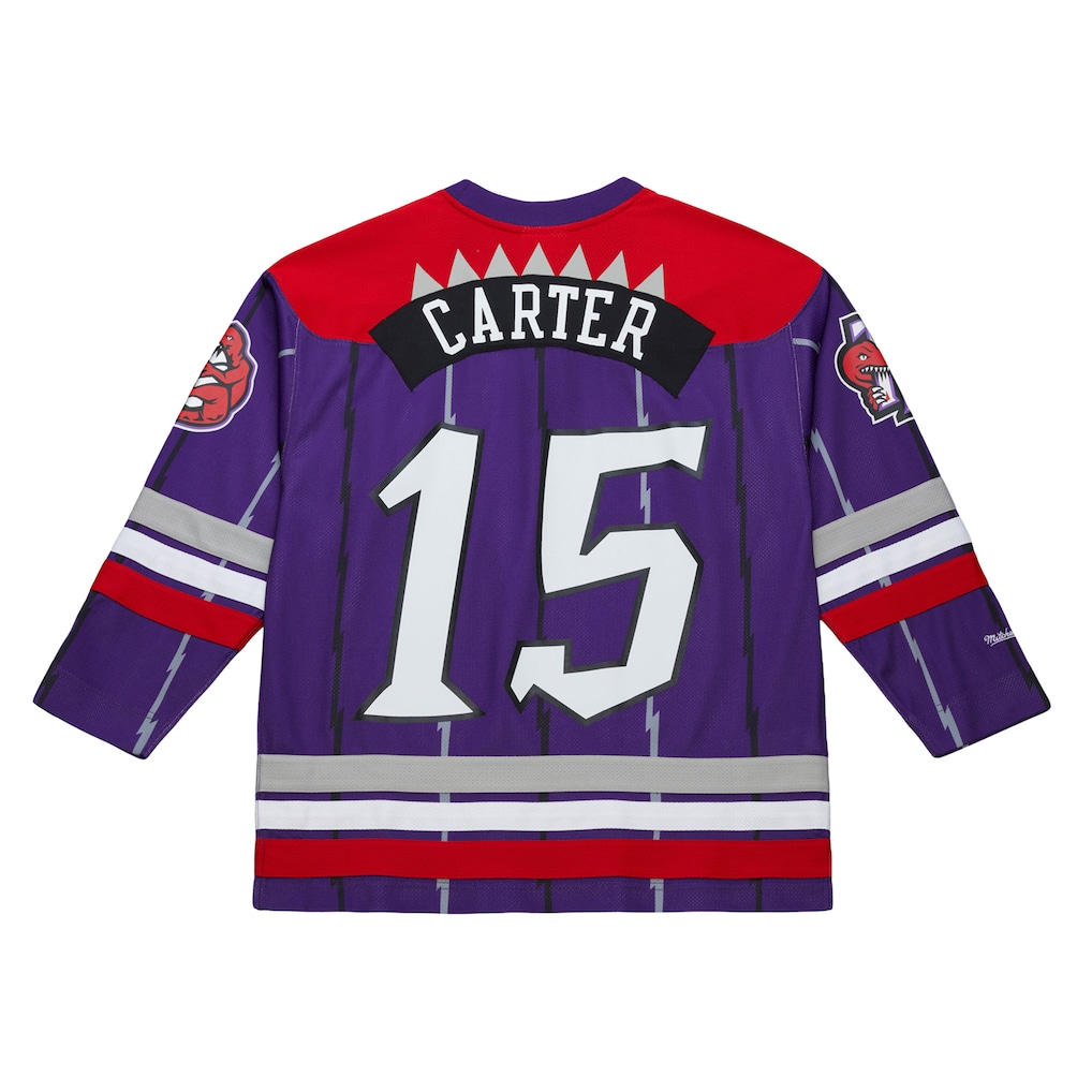 Kdoa T.Raptors #15 Vince Carter Mitchell & Ness Purple Maxxed Out Fashion Hockey Jerseys