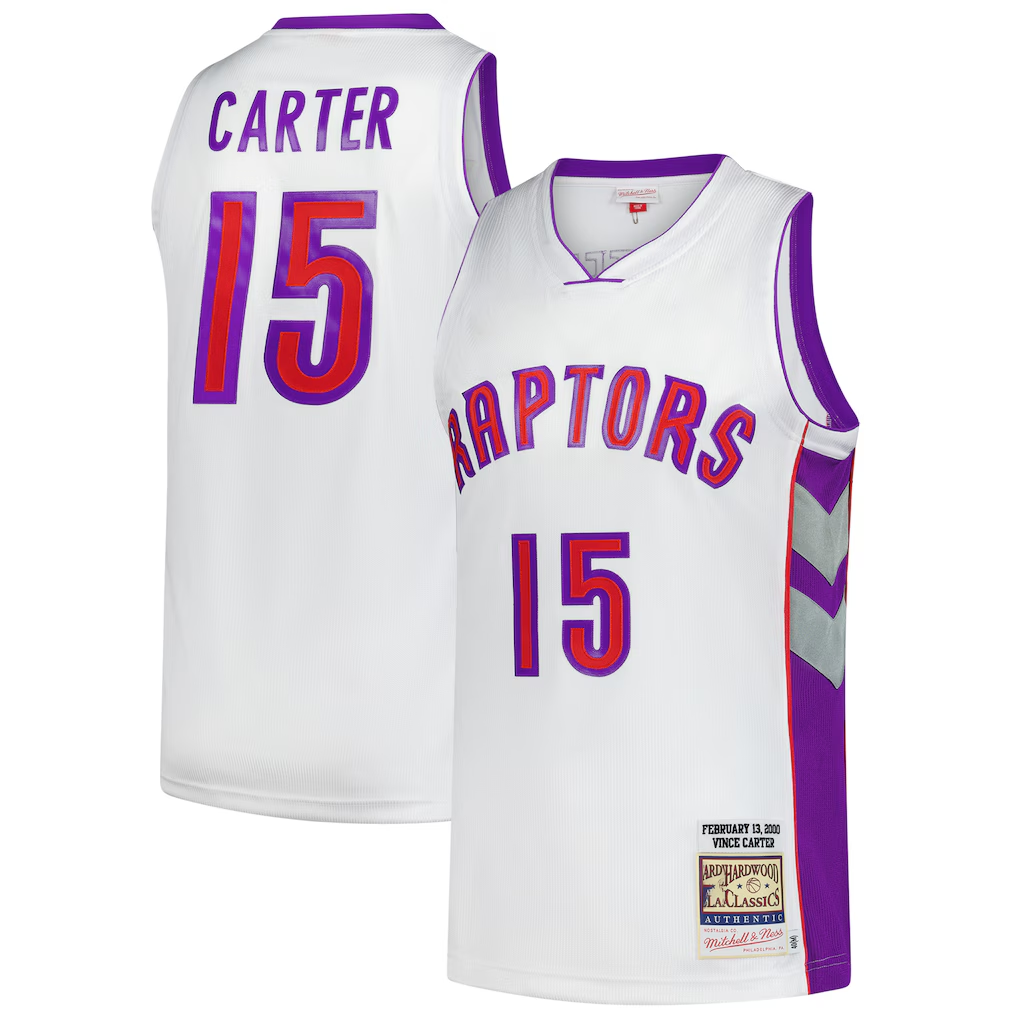 Kdoa T.Raptors #15 Vince Carter Mitchell & Ness White 2000 All-Star Game Authentic Jerseys