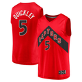 Kdoa T.Raptors #5 Immanuel Quickley Red Fast Break Player Jerseys - Icon Edition