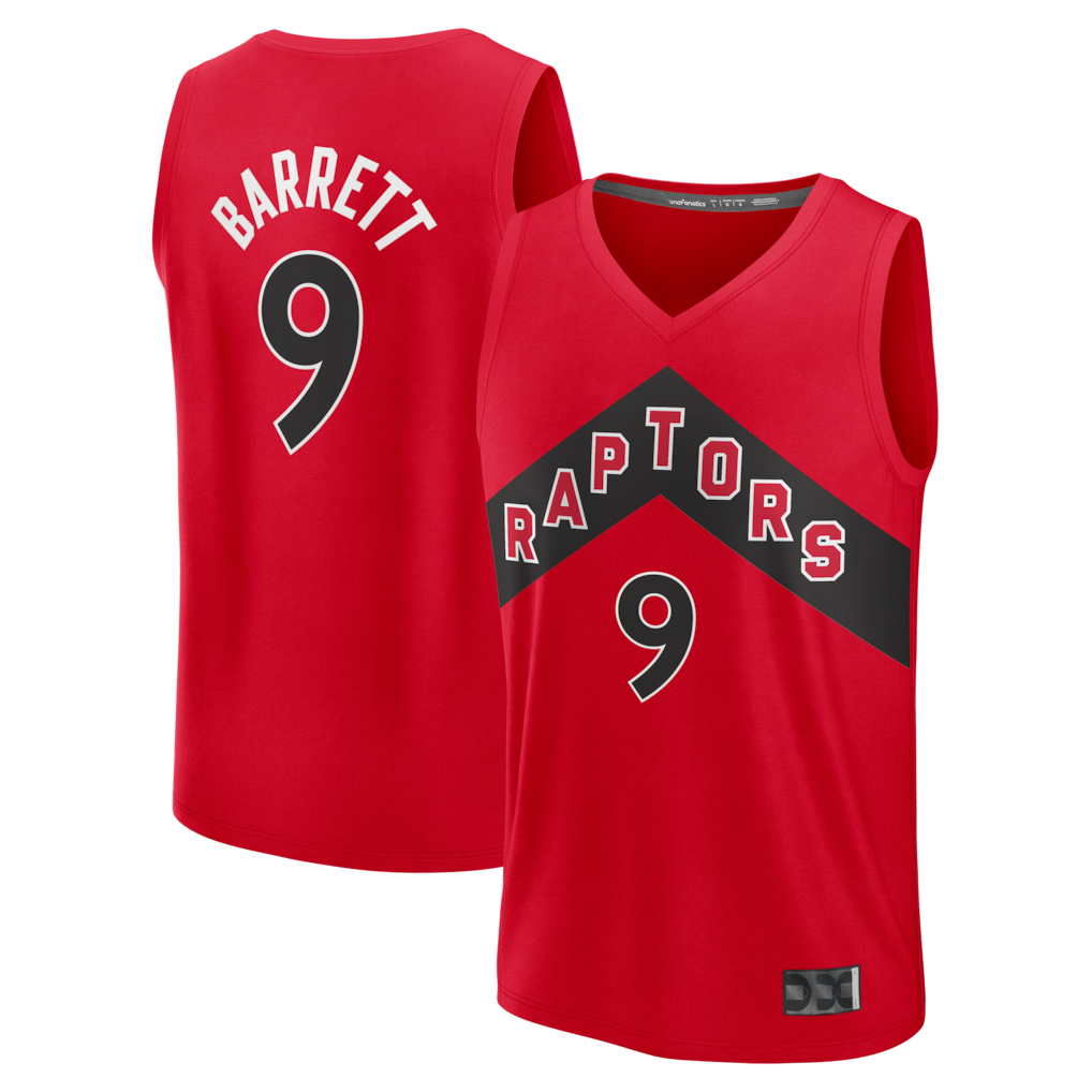 Kdoa T.Raptors #9 RJ Barrett Red Fast Break Jerseys - Icon Edition